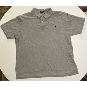 Polo Ralph Lauren Polo Mens 3XB Gray Short Sleeve Classic Pony Preppy Casual